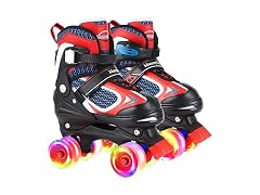 Nattork Red Adjustable Kids Roller Skates Large