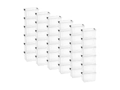 Superio Clear Storage Box with Lid, 8.75 Quart 36 Pack