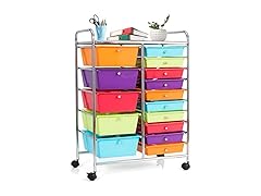 COSTWAY BC891225050046 15 Drawer Rolling Storage Cart