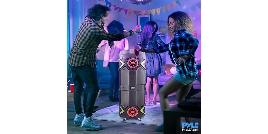 (NEW) Pyle 400W Remote Control Portable Bluetooth PA Speaker
