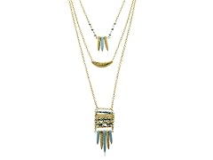 Three Strand Turquoise Tribal Necklace