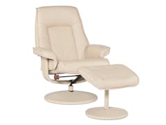 Recliner & Ottoman Bonded Leather-Taupe