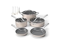 Bakken 12-Piece Ceramic Cookware Set Cream