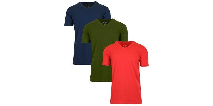 Mens Cotton Stretch V-Neck Tees (M-2XL)