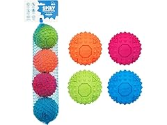 Best Pet Supplies Rubber Spiky Ball 4-Pk