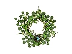 National Tree Company 20" Artificial Spring Wreath with Woven Base