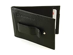 Alpine Swiss RFID Leather Money Clip Flip Twofold Wallet