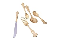 Crown Royal Goldtone 20pc Flatware Set