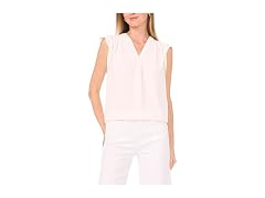 Vince Camuto  (M) Sleeveless V-Neck Ruffle Blouse