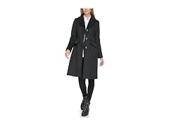 Karl Lagerfeld Women (L) Luxe Twill Classic Coat