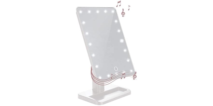 Aduro Vanity Makeup Mirror With Lights And Bluetooth Speaker