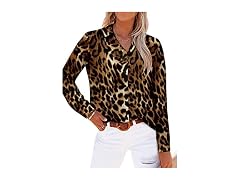 Magritta (XXL) Magrittga Leopard Print Button Long