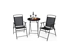 Backyard Expressions 3-Piece Folding Bistro Set
