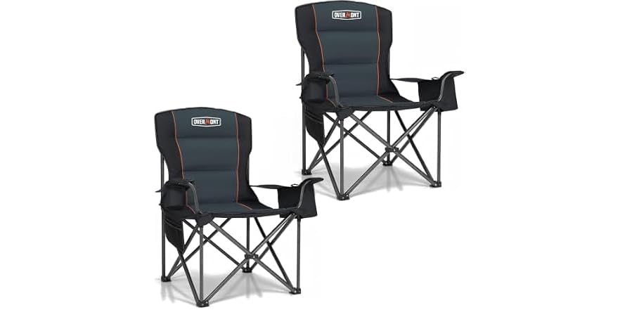 Woot! App: $51.99 | 2-Pk Overmont Oversized Padded Camping Chairs at Woot!