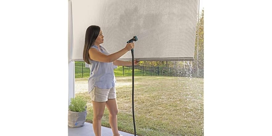 Coolaroo Outdoor Roller Shade with Wand - 95% UV