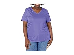 Just My Size Cool Dri VNeck (4X) Purple