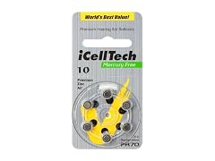 60 iCellTech Hearing Aid Batteries Size 10