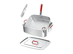 Aluminum Deep Fryer Pot | Lid | Outdoor Fish Fryer Pot