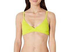 Amazon Essentials Women's Bikini Swimsuit Top Lime