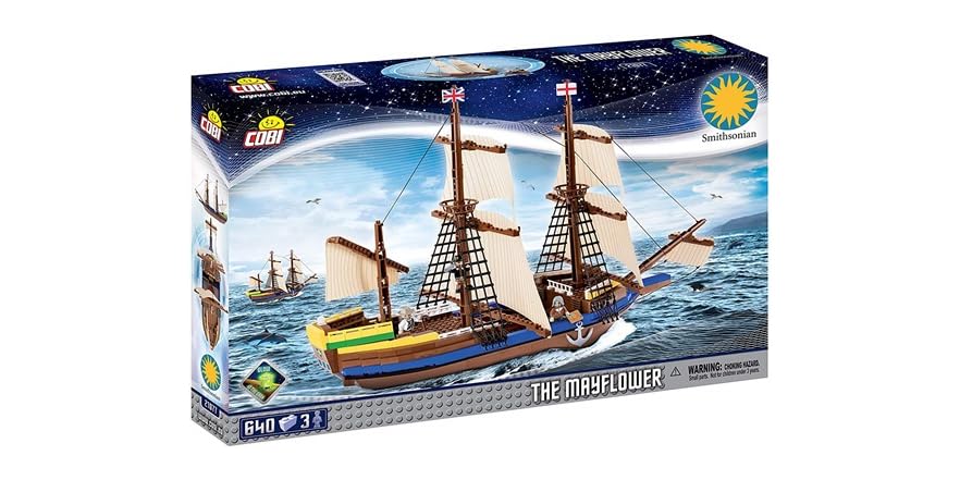 Cobi 21077 - The Mayflower, Set Di Mattoncini Costruzioni, Modello Storico Della Nave, Marrone, 36+ Mesi - 3