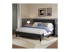Avenco King Size Bed Frame with Winged Headboard