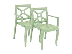 Sunnydaze Decor Tristana Arm Chairs Green