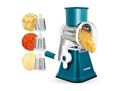 NutriChef 3 in 1 Cheese Grater & Shredder  Green