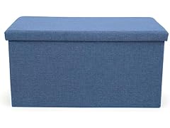 Humble Crew Ryan Tray Coffee Table Ottoman with Storage, Navy