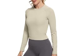 GGOV Women's Workout Tops Yoga Cropped Gym Shirts
