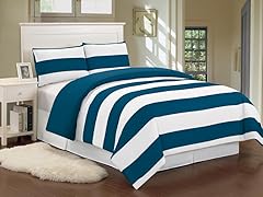 Delia Stripe Printed 3Pc Duvet Set