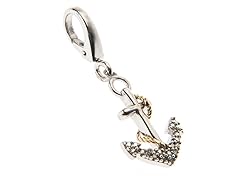 14Kt Gold, SS, Diamond Anchor Charm