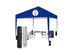 SANUMY 10x10 Pop Up Canopy – Easy Setup, Dk Blue