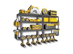 Garage Power Tool Organizer with Shelves