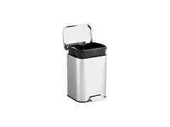 Takywep 5L Rectangular Stainless Steel Trash Can