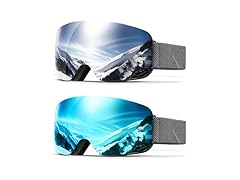 QALLY Ski Goggles with 100% UV Protection