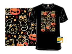 Cute Black Cats with Candy Corn