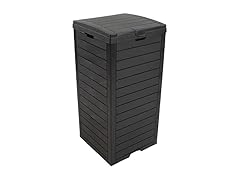 Sunnydaze Decor 39-Gal Trash Can Black