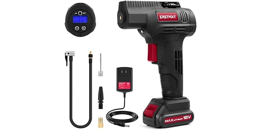Eastvolt 12V Tire Inflator Compressor Kit, 150PSI