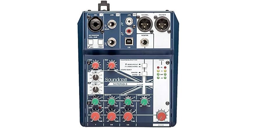 Soundcraft Notepad-5 Small Format Analog Mixer for $80 + free shipping w/ Prime