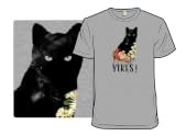 YIKES! Black Cat Vintage Flower