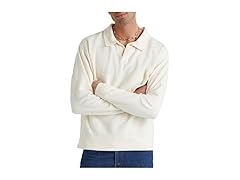 Hanes Mens Fleece Polo Grey (S)