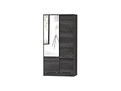 Home Basics Charred Oak Wardrobe Organizer Cabinet