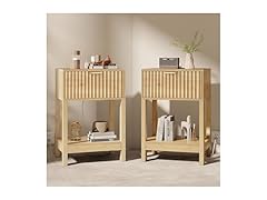 Nasonet Oak Nightstands with Drawer