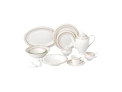 Lorren Home Trends Bone China Dinnerware Set White