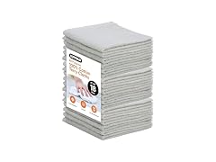 Superio Superio Cotton Terry Washcloths Grey