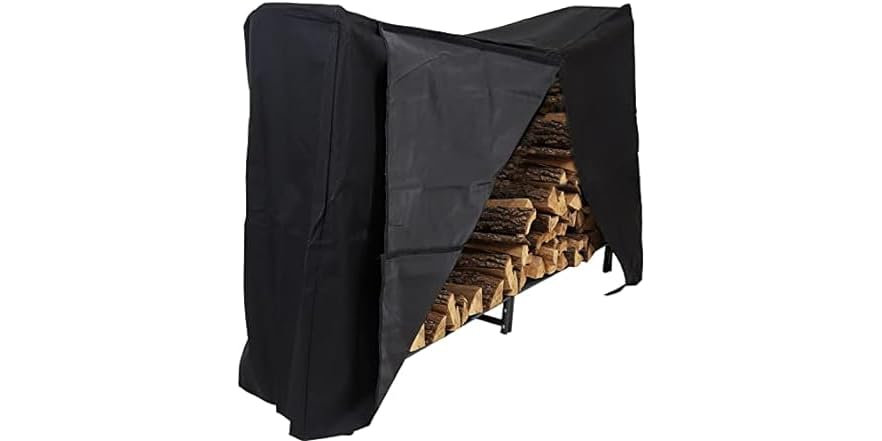 Sunnydaze 6' Decorative Firewood Log Rack & Cover