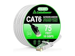 CableGeeker Cat 6 Ethernet Cable 75 ft