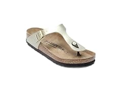 Birkenstock Women's Gizeh Birko-Flor Sandals Silver (35 EU)