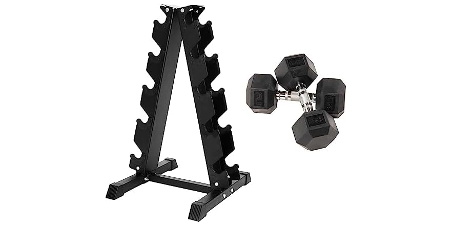 Signature Handle Rack Signature Fitness 25lb Pair and Rack