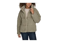 Levis Womens Patchwork Quilted Teddy Coat (S)